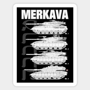 Merkava Mk1, Mk2, Mk3 and Mk4 on the same design Magnet